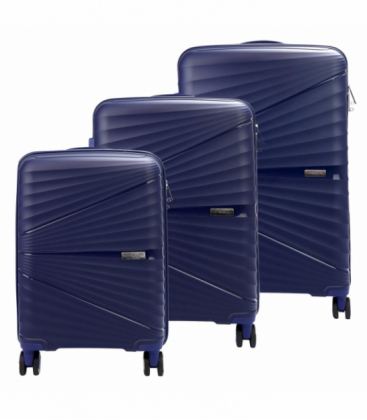 Súprava modrých kufrov LEE01 PP02 102 x3 Z